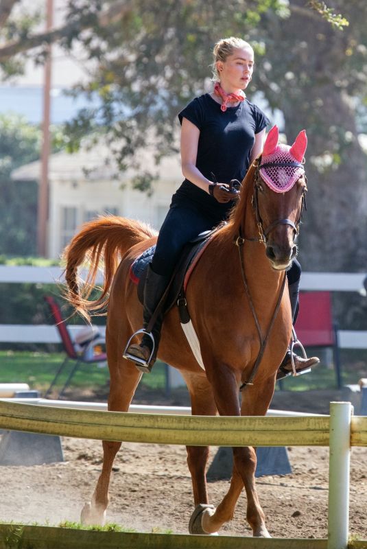 AMBER HEARD at Horseback Riding in Los Angeles 10/07/2020