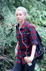 AMBER HEARD Out Hiking in Los Feliz 10/25/2020