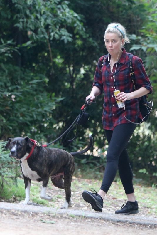 AMBER HEARD Out Hiking in Los Feliz 10/25/2020
