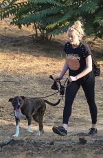 AMBER HEARD Out Hiking with Her Dog in Los Angeles 10/17/2020