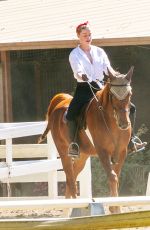 AMBER HEARD Riding a Horse Out in Los Angeles 10/13/2020