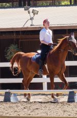 AMBER HEARD Riding a Horse Out in Los Angeles 10/13/2020