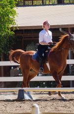 AMBER HEARD Riding a Horse Out in Los Angeles 10/13/2020