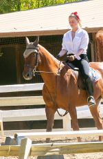 AMBER HEARD Riding a Horse Out in Los Angeles 10/13/2020