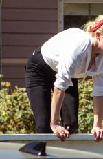 AMBER HEARD Riding a Horse Out in Los Angeles 10/13/2020