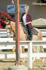 AMBER HEARD Riding Her Horse in Los Angeles 10/27/2020