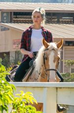 AMBER HEARD Riding Her Horse in Los Angeles 10/27/2020