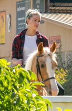 AMBER HEARD Riding Her Horse in Los Angeles 10/27/2020