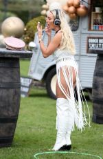 AMBER TURNER on the Set of The Only Way is Essex at Chlochella Festival in Essex 10/06/2020