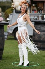 AMBER TURNER on the Set of The Only Way is Essex at Chlochella Festival in Essex 10/06/2020