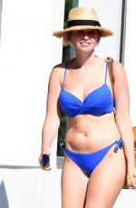 AMY HART in a Blue Bikini on Vacation in Portugal 10/04/2020