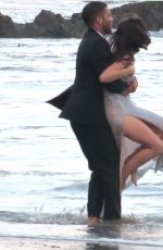 ANA DE ARMAS on the Set of a Perfume Commercial in Malibu 10/21/2020