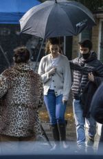 ANNE HATHAWAY on the Set of Lockdown in London 09/27/2020