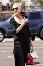 ANNE HECHE All in Black at DWTS Studio in Los Angeles 10/01/2020