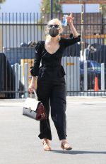 ANNE HECHE All in Black at DWTS Studio in Los Angeles 10/01/2020