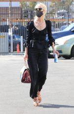 ANNE HECHE All in Black at DWTS Studio in Los Angeles 10/01/2020