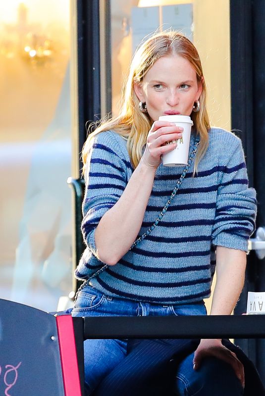 ANNE VYALITSYNA Out for Coffee at The Kava in New York 10/23/2020