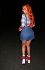 ANSTASIA KARANIKOLAOU as a Chucky Doll at a Halloween Party 10/30/2020