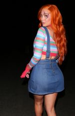 ANSTASIA KARANIKOLAOU as a Chucky Doll at a Halloween Party 10/30/2020