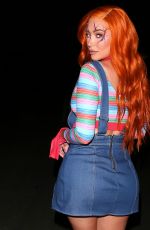 ANSTASIA KARANIKOLAOU as a Chucky Doll at a Halloween Party 10/30/2020