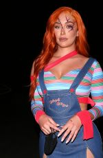 ANSTASIA KARANIKOLAOU as a Chucky Doll at a Halloween Party 10/30/2020