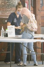 ARIEL WINTER with her Dog at Sherman Oaks Animal Hospital in Los Angeles 10/20/2020