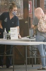 ARIEL WINTER with her Dog at Sherman Oaks Animal Hospital in Los Angeles 10/20/2020
