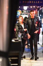 ASHLEY BENSON and G-Eazy Out for Dinner at La Poubelle in Hollywood 10/11/2020