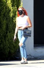 ASHLEY BENSON in Ripped Denim Out Shopping in West Hollywood 10/14/2020