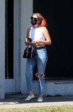 ASHLEY BENSON in Ripped Denim Out Shopping in West Hollywood 10/14/2020