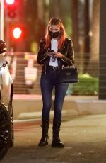 ASHLEY BENSON Out for Dinner in Los Angeles 10/21/2020