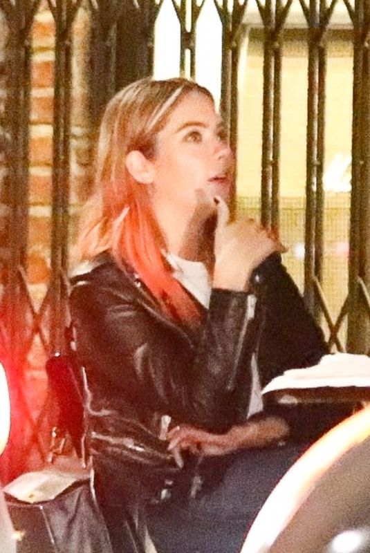 ASHLEY BENSON Out for Dinner in Los Angeles 10/21/2020