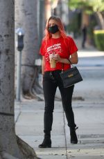 ASHLEY BENSON Out for Iced Coffee in Los Angeles 10/13/2020