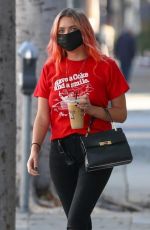ASHLEY BENSON Out for Iced Coffee in Los Angeles 10/13/2020