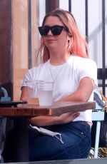 ASHLEY BENSON Out fot Lunch at Croft Alley in West Hollywood 10/21/2020