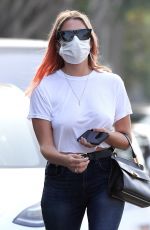 ASHLEY BENSON Out fot Lunch at Croft Alley in West Hollywood 10/21/2020