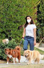 AUBREY PLAZA and Jeff Baena Out with Their Dogs in Los Feliz 10/14/2020