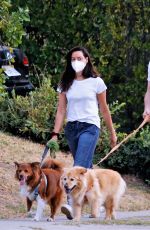 AUBREY PLAZA and Jeff Baena Out with Their Dogs in Los Feliz 10/14/2020
