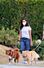 AUBREY PLAZA and Jeff Baena Out with Their Dogs in Los Feliz 10/14/2020