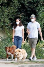 AUBREY PLAZA and Jeff Baena Out with Their Dogs in Los Feliz 10/14/2020