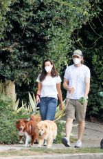 AUBREY PLAZA and Jeff Baena Out with Their Dogs in Los Feliz 10/14/2020