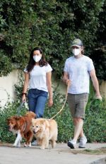 AUBREY PLAZA and Jeff Baena Out with Their Dogs in Los Feliz 10/14/2020