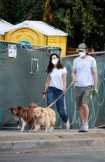 AUBREY PLAZA and Jeff Baena Out with Their Dogs in Los Feliz 10/14/2020