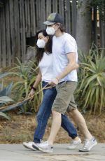 AUBREY PLAZA and Jeff Baena Out with Their Dogs in Los Feliz 10/14/2020