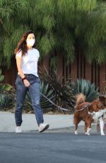 AUBREY PLAZA and Jeff Baena Out with Their Dogs in Los Feliz 10/14/2020