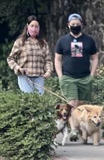 AUBREY PLAZA and Jeff Baena Out with Their Dogs in Los Feliz 10/24/2020