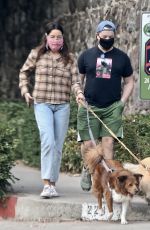 AUBREY PLAZA and Jeff Baena Out with Their Dogs in Los Feliz 10/24/2020