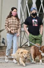 AUBREY PLAZA and Jeff Baena Out with Their Dogs in Los Feliz 10/24/2020