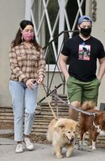 AUBREY PLAZA and Jeff Baena Out with Their Dogs in Los Feliz 10/24/2020