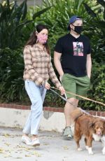 AUBREY PLAZA and Jeff Baena Out with Their Dogs in Los Feliz 10/24/2020
